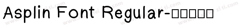 Asplin Font Regular字体转换